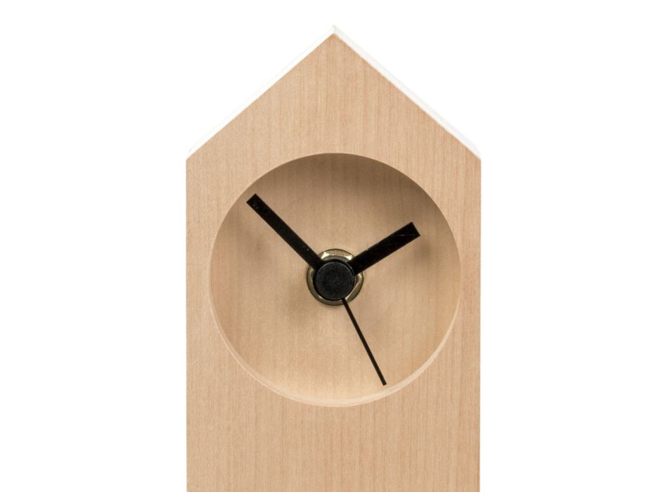 Reloj de mesa moderno de madera de arce evaporada Made in Italy - Arce Viadurini