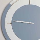 Reloj redondo clásico de pared grande en madera blanca y avio - Beppe Viadurini