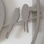 Reloj de pared grande de diseño moderno en madera redonda de colores - Birds Viadurini