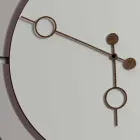 Reloj de pared redondo grande de diseño moderno en madera marrón y beige - Osvego Viadurini