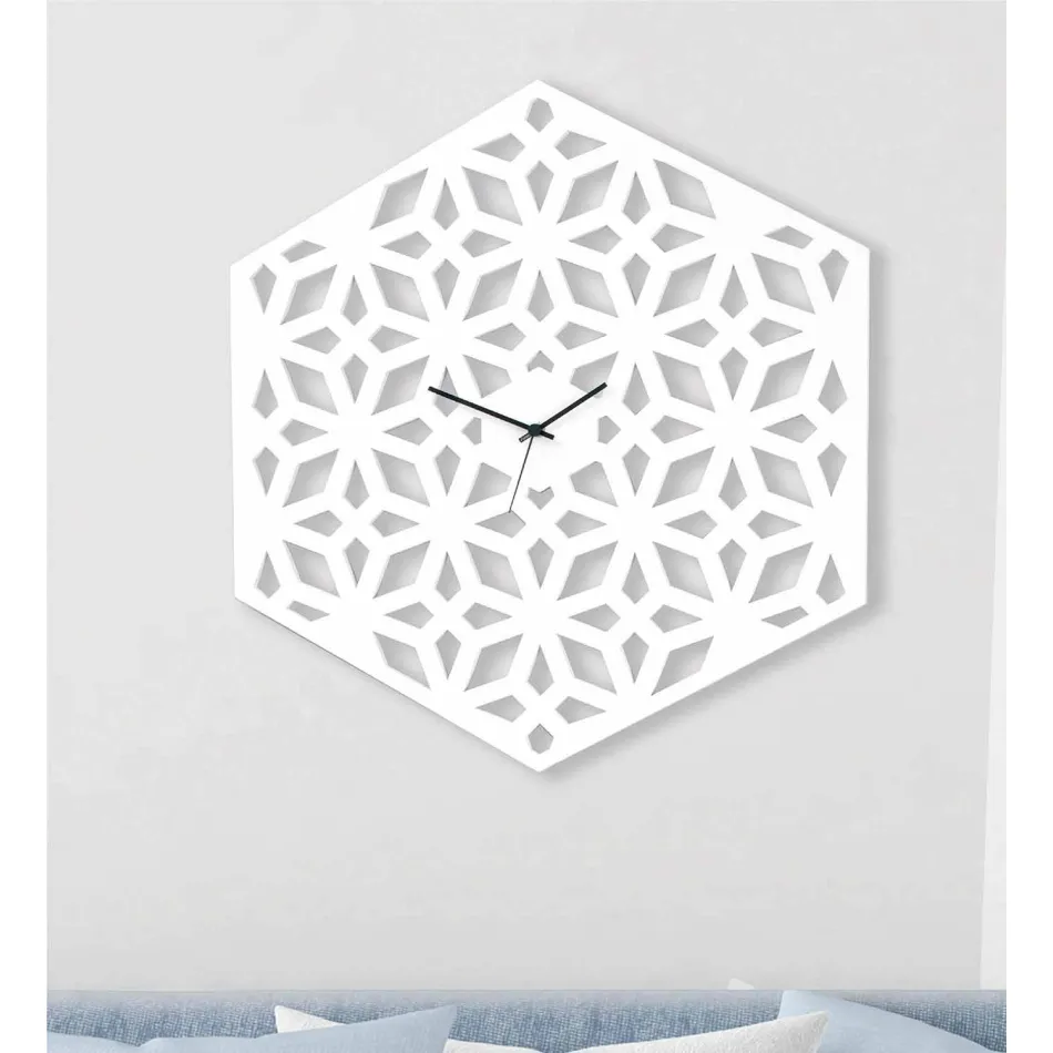 Reloj de pared grande en madera de diseño gris paloma gris o verde - Tarto Viadurini