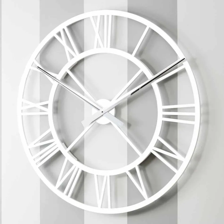 Reloj de pared grande en mal estado en madera de diseño redondo vintage - Arrigo Viadurini