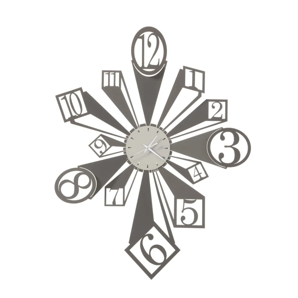 Reloj de Hierro con Particular Efecto Óptico Made in Italy - Rueda Viadurini