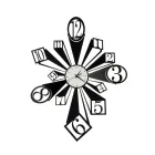 Reloj de Hierro con Particular Efecto Óptico Made in Italy - Rueda Viadurini