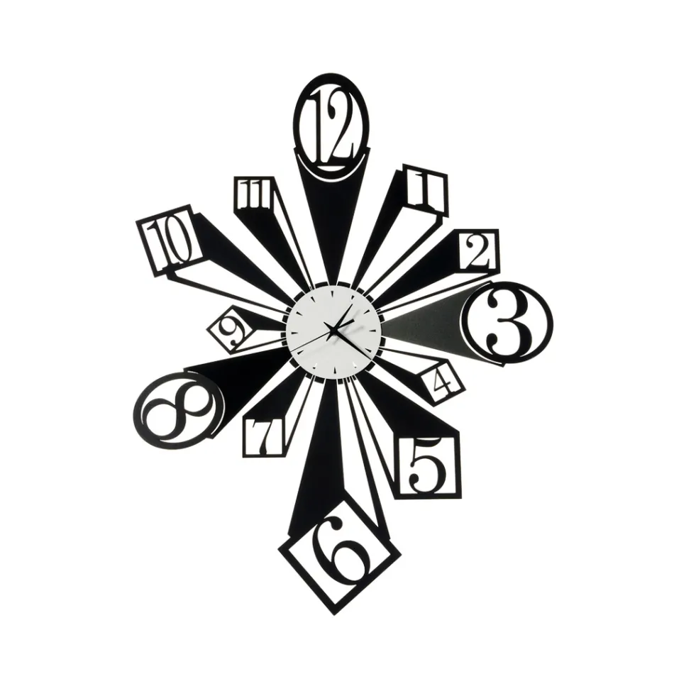 Reloj de Hierro con Particular Efecto Óptico Made in Italy - Rueda Viadurini