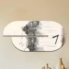 Reloj de Madera con Estampado de Garzas Made in Italy - Palau Viadurini