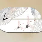 Reloj de Madera con Estampado de Garzas Made in Italy - Palau Viadurini