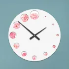 Reloj de Madera con Estampado de Flores de Camelia Made in Italy - India Viadurini