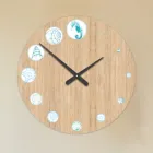 Reloj de Madera con Estampado Marino Hecho en Italia - Honduras Viadurini
