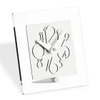 Reloj de metacrilato transparente y detalles cromáticos Made in Italy - Hilly Viadurini