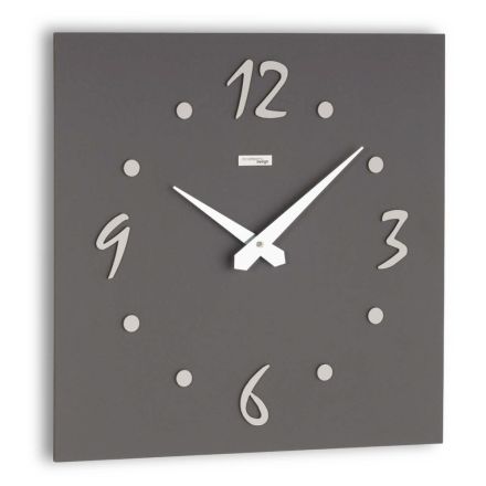 Reloj de Pared con Aplicaciones de Lino Prensado en Capas Made in Italy - Exacto Viadurini