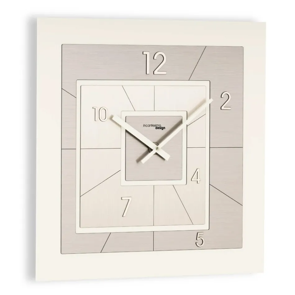 Reloj Cuadrado en PVC Semiespumado de Alta Densidad Made in Italy - Creativo Viadurini