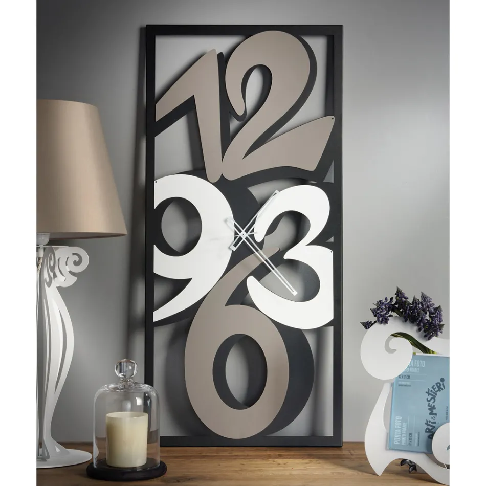 Reloj de Hierro con Grandes Números Made in Italy - Acuario Viadurini