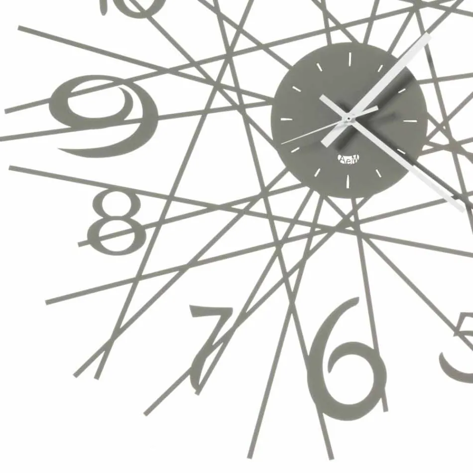 Reloj de pared con diseño de hierro redondo Made in Italy - Kombo Viadurini