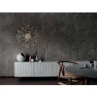 Reloj de pared con diseño de hierro redondo Made in Italy - Kombo Viadurini