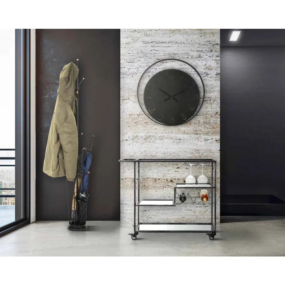 Reloj de pared redondo diámetro 60 cm hierro moderno - Beatrix Viadurini