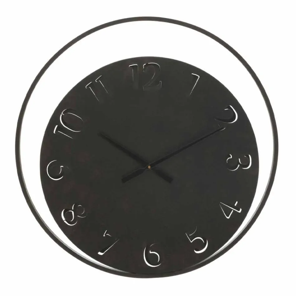 Reloj de pared redondo diámetro 60 cm hierro moderno - Beatrix Viadurini