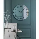 Reloj de pared redondo en cristal espejado Made in Italy - Gear Viadurini