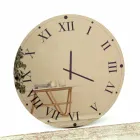 Reloj de pared redondo en cristal espejado Made in Italy - Gear Viadurini