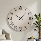 Reloj de pared redondo en cristal espejado Made in Italy - Gear Viadurini