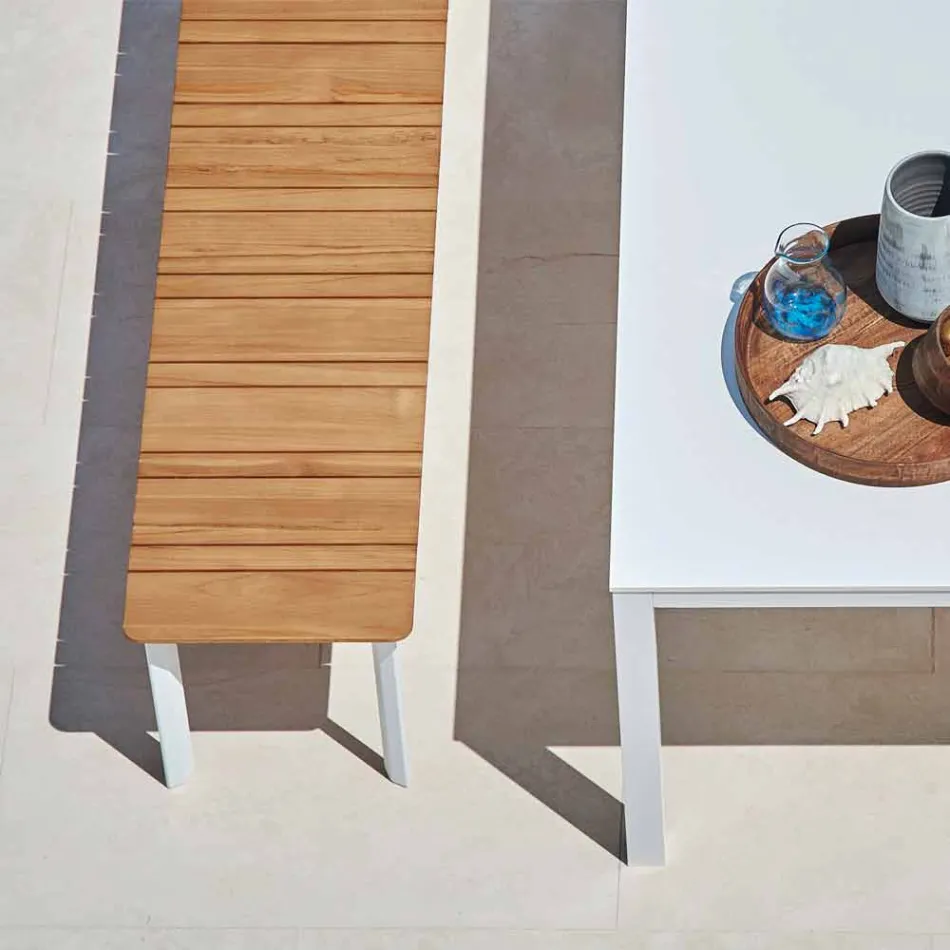 Banco de exterior Varaschin System en aluminio pintado de diseño. Viadurini