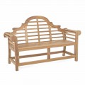 Banco de jardín de madera de teca de diseño rústico - Simonia