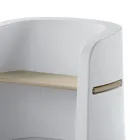 Banco de jardín en polietileno y madera de abedul Made in Italy - Talula Viadurini