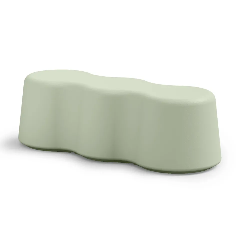 Banco de interior ondulado en polietileno de colores Made in Italy - Marion Viadurini