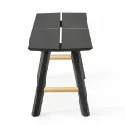 Banco de diseño moderno en madera de fresno con asiento chapado - Andria Viadurini