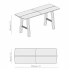 Banco de diseño moderno en madera de fresno con asiento chapado - Andria Viadurini