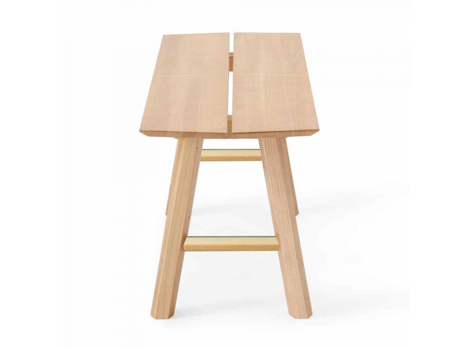 Banco de diseño moderno en madera de fresno con asiento chapado - Andria Viadurini