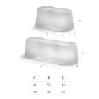 Banco de exterior ondulado en polietileno Made in Italy - Brenda Viadurini