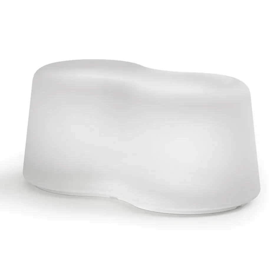 Banco de exterior ondulado en polietileno Made in Italy - Brenda Viadurini