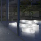 Banco de jardín luminoso de polietileno con LED Made in Italy - Galatea Viadurini