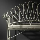 Banco de jardín de 2 plazas en metal acabado marfil - Pegamento Viadurini