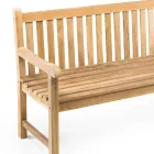 Banco de Jardín en Teca Natural de Varios Tamaños - Yggdrasil Viadurini