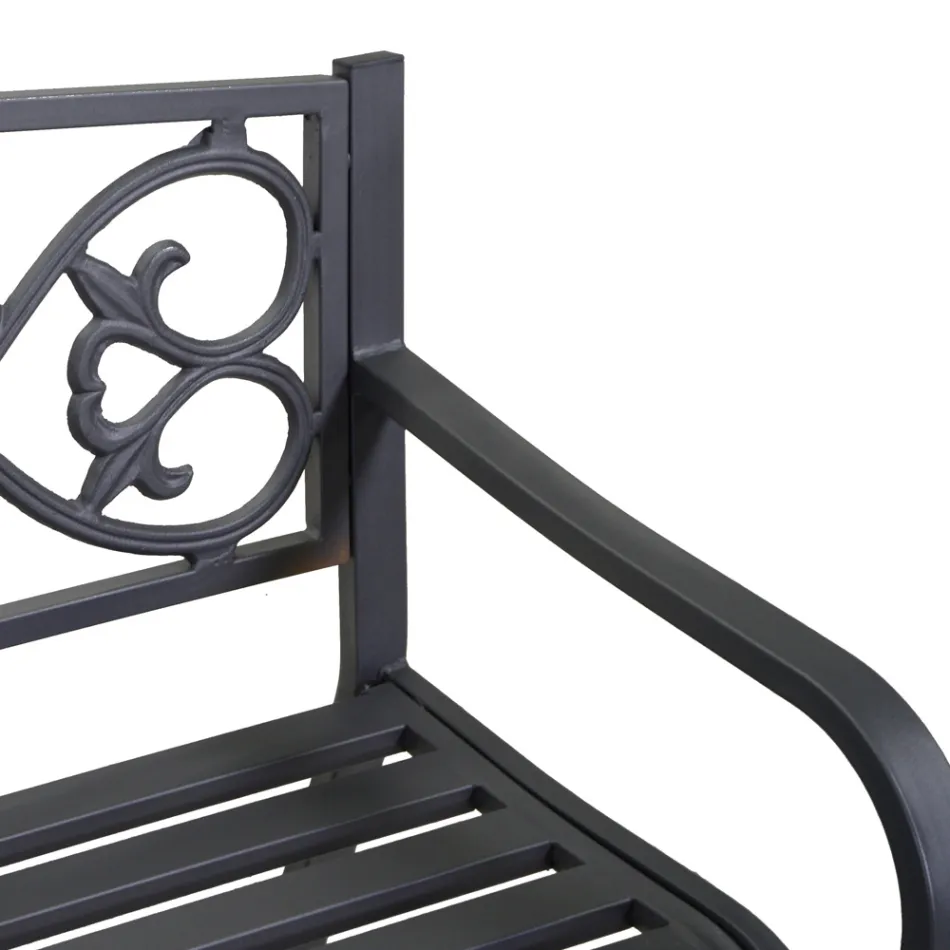 Banco de jardín de metal con diferentes acabados - Grapadora Viadurini