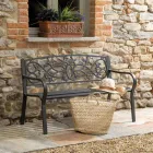 Banco de jardín de metal con diferentes acabados - Grapadora Viadurini