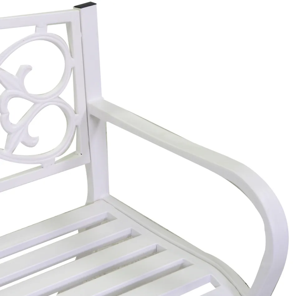 Banco de jardín de metal con diferentes acabados - Grapadora Viadurini