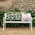 Banco de jardín de metal con diferentes acabados - Grapadora Viadurini