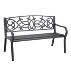 Banco de jardín de metal con diferentes acabados - Grapadora Viadurini