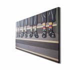 Panel Decorativo 120x60 cm de Madera con Incrustaciones y Bajorrelieve - Tucatuca Viadurini