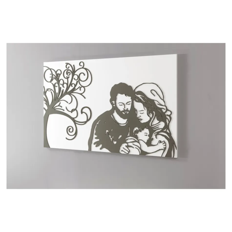 Panel grabado con láser que representa la vida Made in Italy - Aika Viadurini