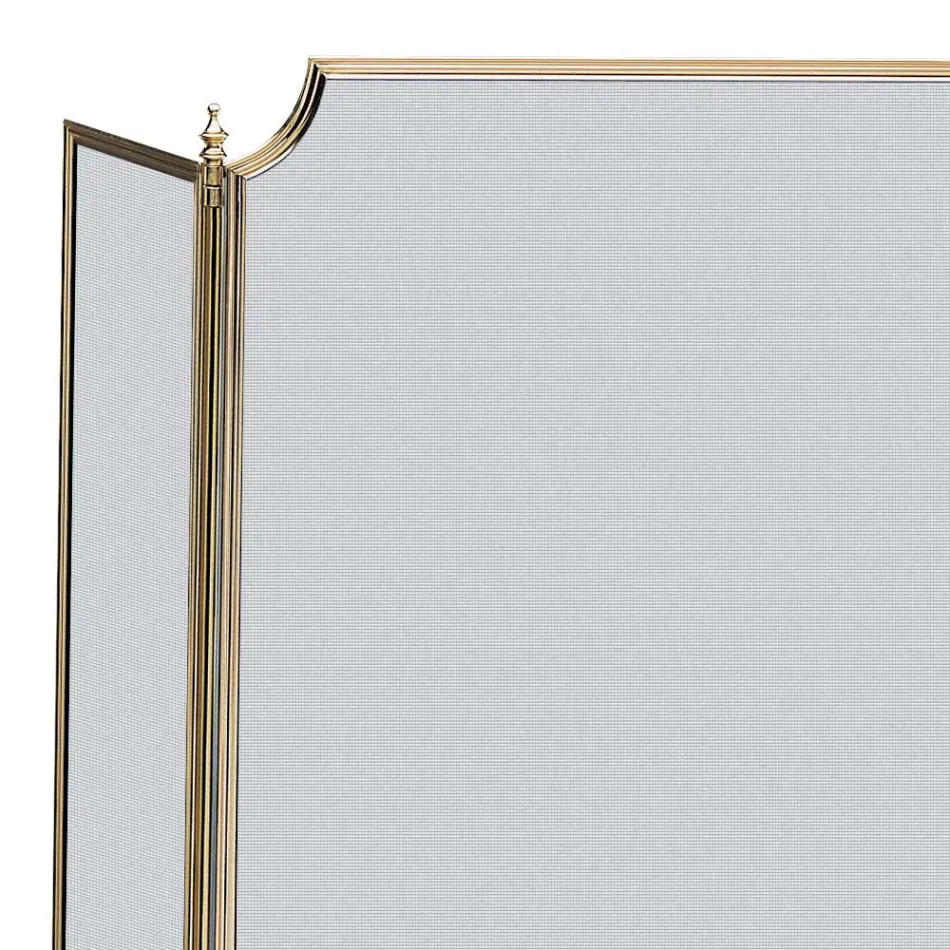 Parachispas con fina malla negra y latón Made in Italy - Ballena Viadurini