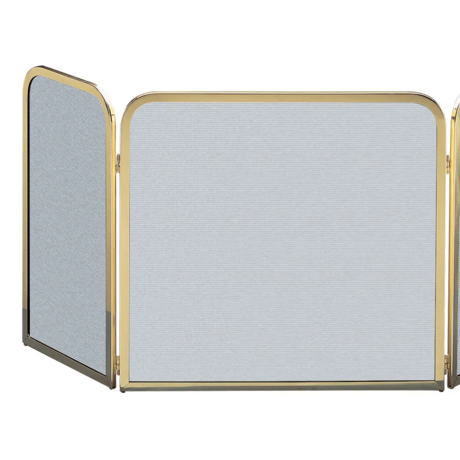 Parachispas en Latón y Malla Negra en Diferentes Tamaños Made in Italy - Iguana Viadurini