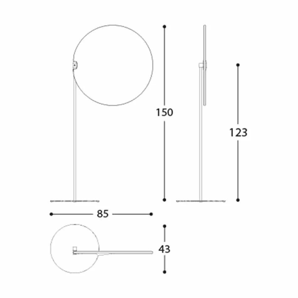 Sombrilla de tela con estructura de aluminio - Emma Sunscreen by Varaschin Viadurini