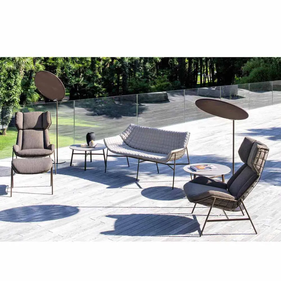 Sombrilla de tela con estructura de aluminio - Emma Sunscreen by Varaschin Viadurini