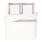 Juego de funda nórdica 100 % algodón y 10 % satén de algodón con 2 fundas de almohada - Detalle Viadurini