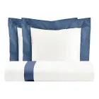 Juego de funda nórdica 100 % algodón y 10 % satén de algodón con 2 fundas de almohada - Detalle Viadurini
