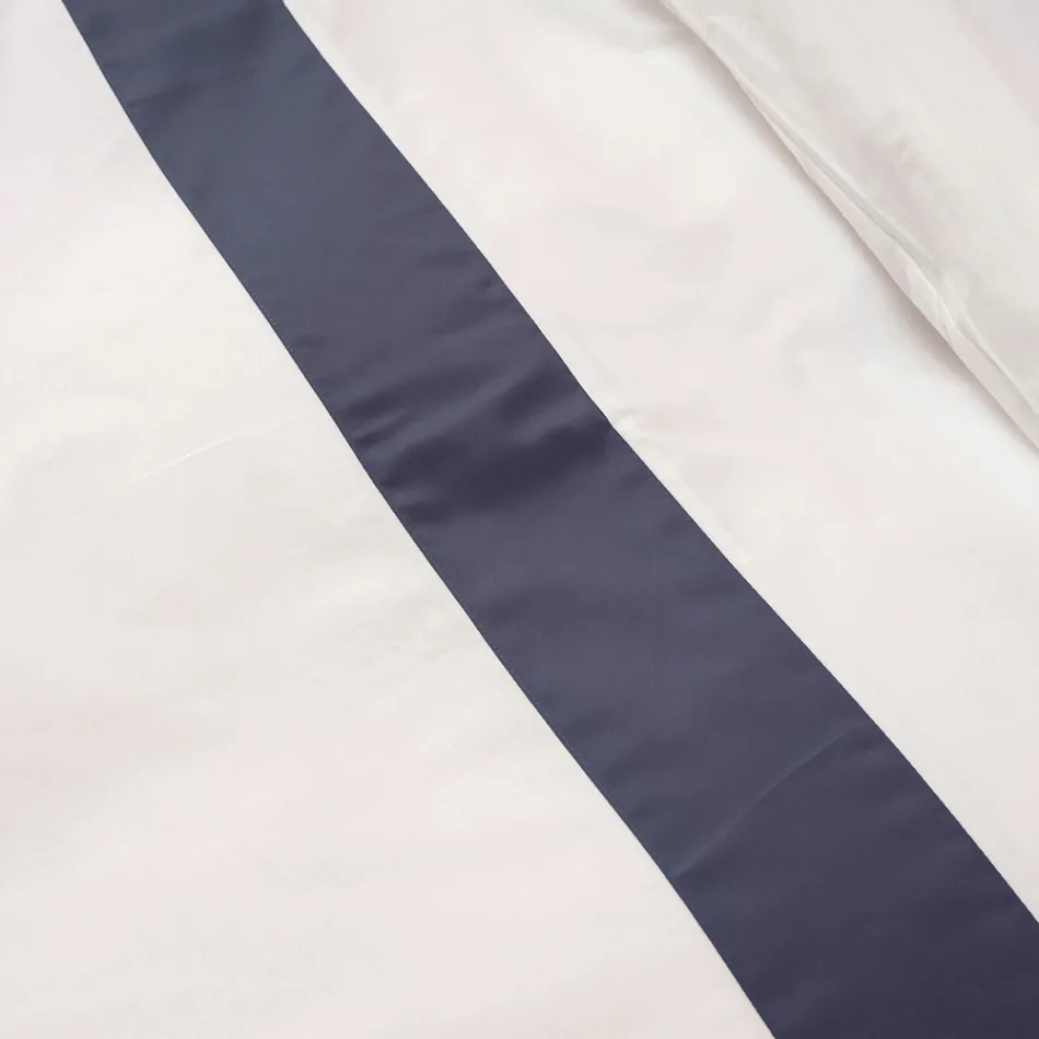 Juego de funda nórdica 100 % algodón y 10 % satén de algodón con 2 fundas de almohada - Detalle Viadurini